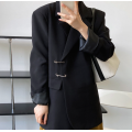 Frauen Langarm mit Taschen Blazer