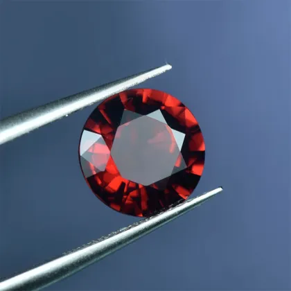 Red Garnet Round Diamond Cutting Process Custom Wholesale