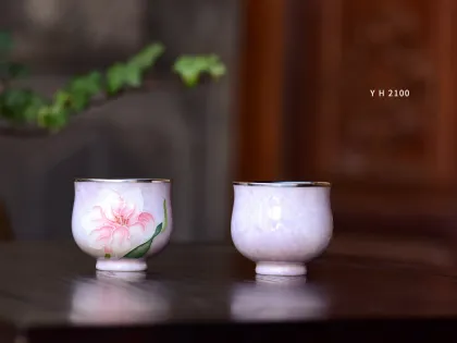 Artisanal Pink Flower Tea Cup for Tea Enthusiasts