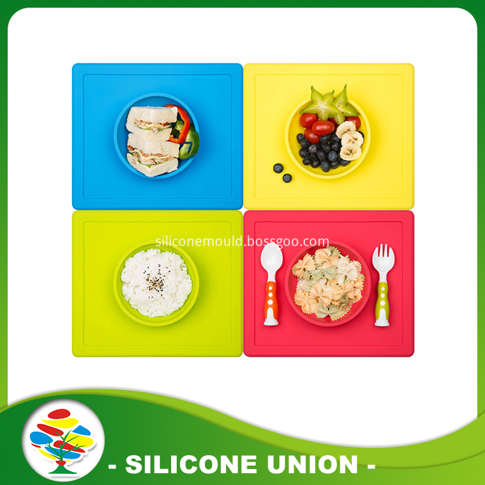 Multicolor silicone placemat