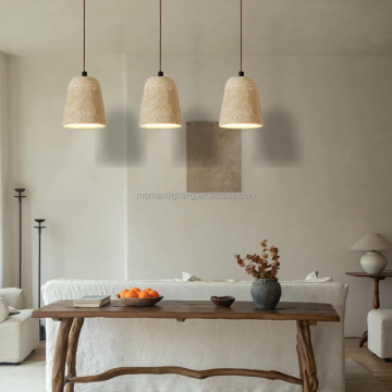 Nordic Modern Wabi Sabi Japanese Style Yellow Stone Pendant Lamps for Home Decor