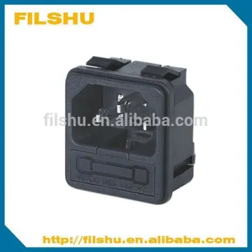 Screw on IEC 320 C14 male connector switched socket
