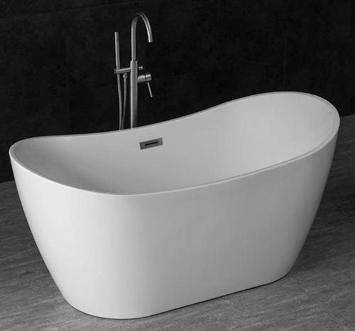 54浴槽の自立型アクリルバスタブホワイト