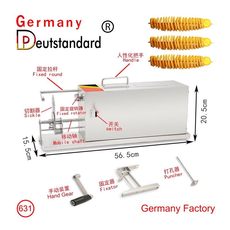 Elektrischer vollautomatischer Stretch-Tornado-Kartoffelschneider