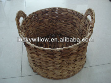 water hyacinth storage basket with willow