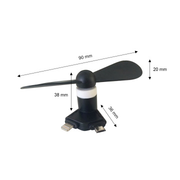Portable Mini USB Micro Fan for Phone: Small Low Watt Outdoor Clip Motor Heat Air Cooling