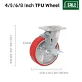 4-8 Zoll TPU Heavy-Duty Iron Core Casters Rad