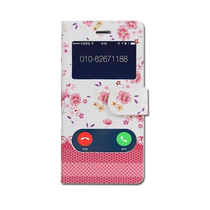 Flower patterns high quality flip case for lenovo s898t cell phone cover