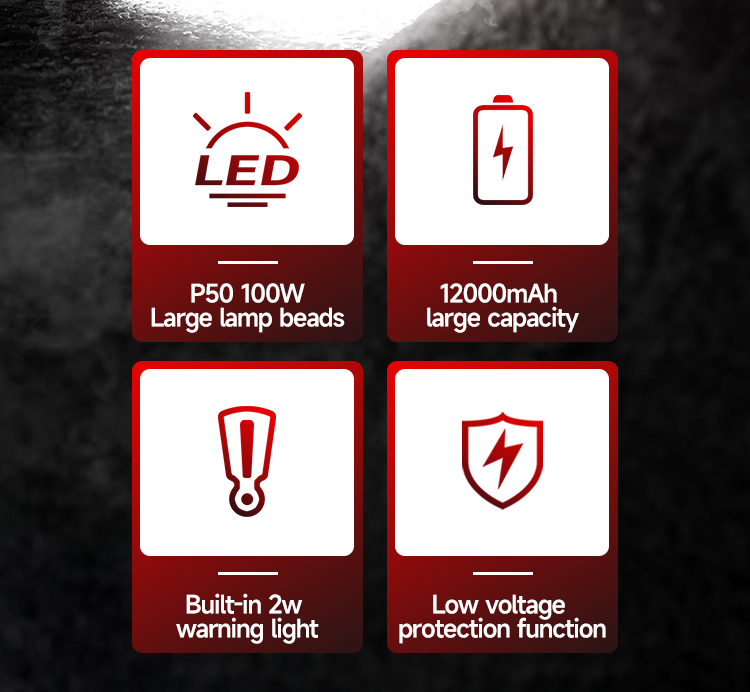Handheld Rechargeable Powerful Led Searchlights Miner'S Lamp-detail-2