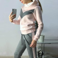 Kvinnor Long Sweatshirt Leisure +Pantstwo-Piece