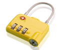 ล็อครหัสกุญแจ Tsa สีสันสีเหลือง