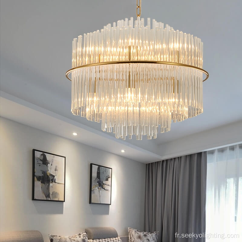 Luxe luxe en verre moderne lampe de suspension en verre moderne