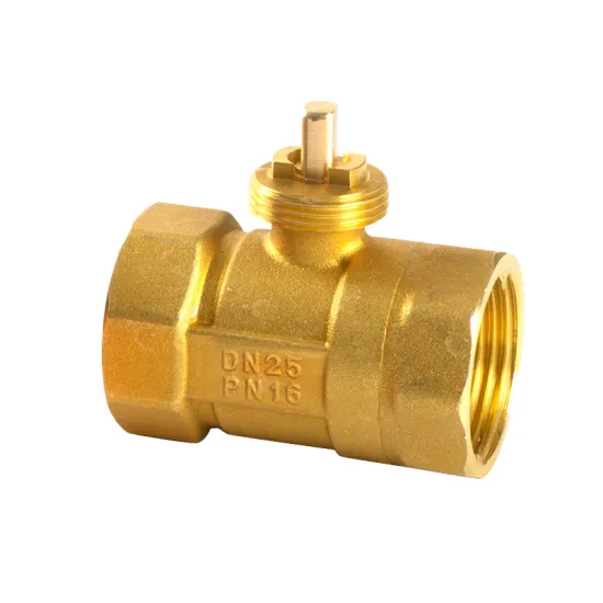 Factory Stock Brass Two-Channel Ball Valve with 1-inch and 1.2-inch NPT Threaded Connections and Thickened Body