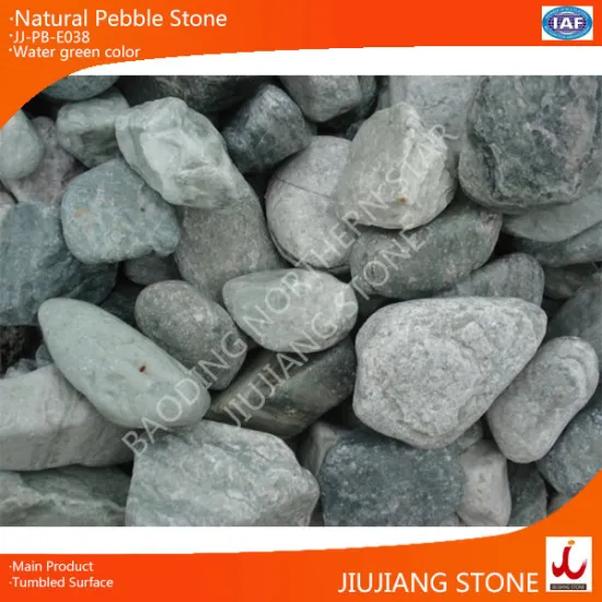green pebble paving gardening stone