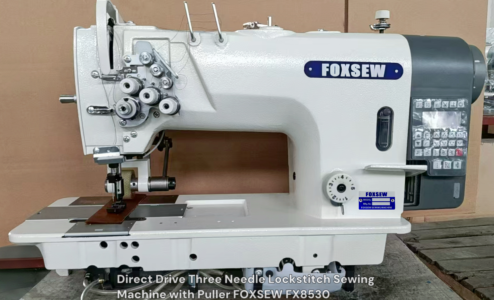 Three Needle Lockstitch Sewing Machine with Puller FOXSEW FX8530 -26