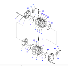 GD555-5 Spare Parts Used Control Valve Assembly 723-19-17802