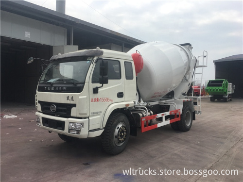 I-VECO Yuejin 6m3 self loading concrete mixer truck india