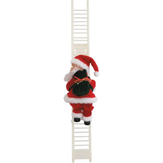 15CM CLIMBING LADDER SANTA CLAUS BATTERY OPERATED