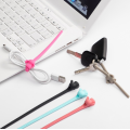 Benutzerdefinierte Elefanten-Design-USB-Kabel-Organizer-Silikon-Krawatten