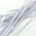 (40 meters/lot) 1/8'' (3mm) silver polyester organza ribbons Christmas packaging ribbon high-grade quality squares ribbons