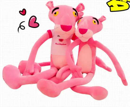 Pink Leopard Shaped Plush Toy