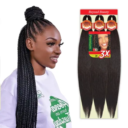 ombre 26 Inch Prestretched Braiding Hair high quality Synthetic Braiding Hair Bulk Jumbo pre-stretched braiding hair