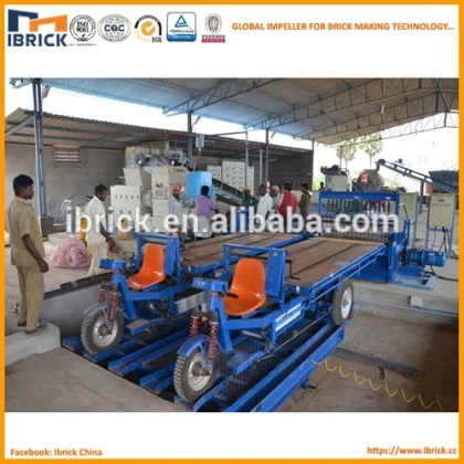Red bricks cart for shipment bricks from hoffman kiln