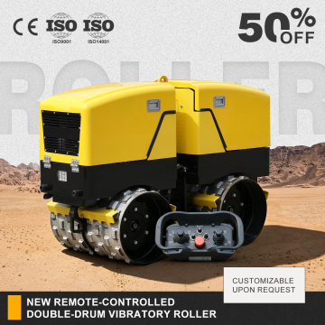Hot-Sale Double Drum Small Vibratory Remote Control Mini Road Roller