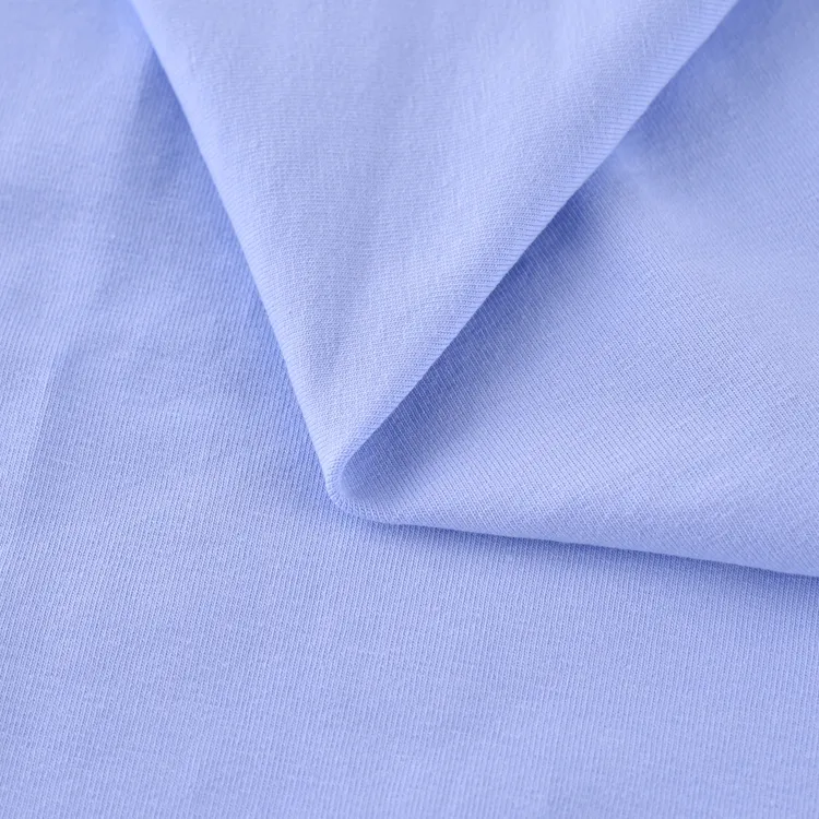 ผ้าฝ้าย 93% 7% ผ้าสแปนเด็กซ์ถักสำหรับตัดเย็บเสื้อผ้า