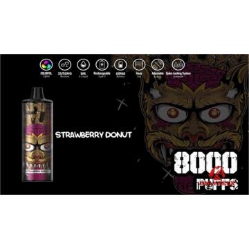 Vapor de vape desechable de cigarrillo electrónico profesional 8000puffs