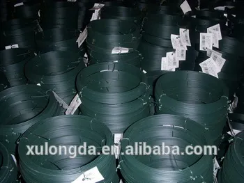 green color pvc coated garden tie wire / plant binding ties / plastic twist ties for vineyards