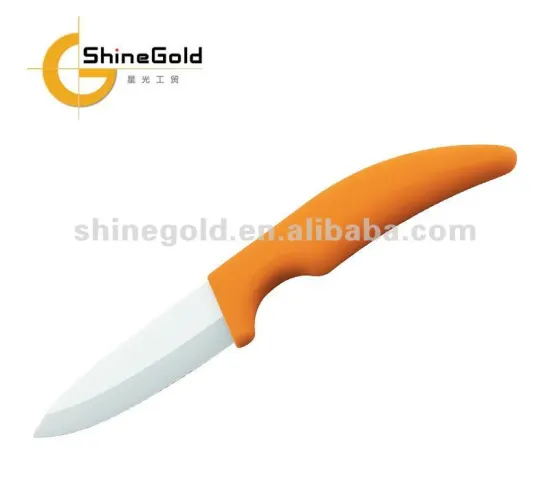 3 Inch Ceramic Paring Knife With Curve Handle