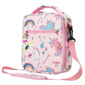 Cartoon Unicorn Insulated Portable Lunch Box Bag for Children