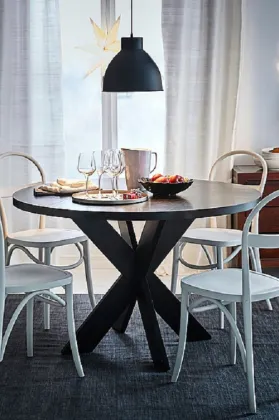 Kitchenette Table Round Extendable Dining Table