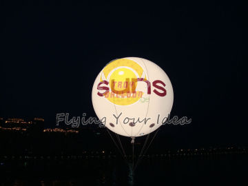 Fireproof 2.5m Diameter Reusable Inflatable Lighting Balloons For Opening Event