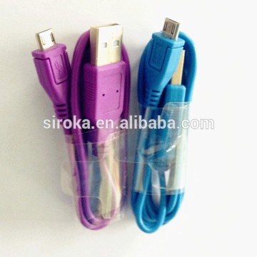 Hottest colourful usb 2.0 micro data cable in usb cable With CE & ROHS for Andriod mobile phones