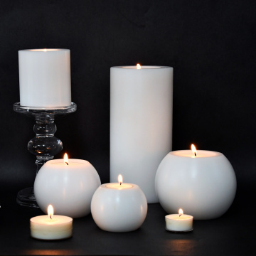White Resin Modern Candle Holders For Decor