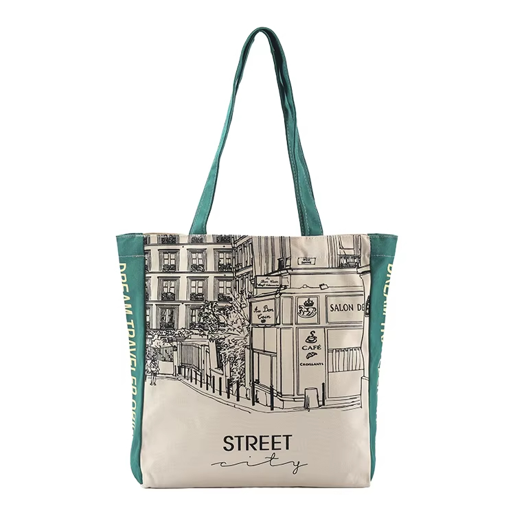 Unisex Cotton Recyclable Shopping Canvas Bag For Daily