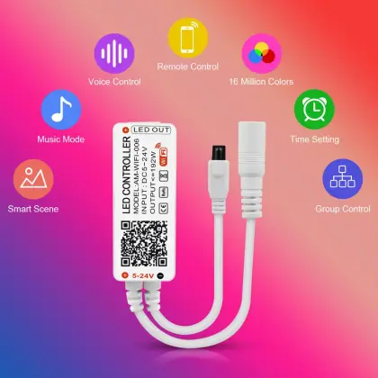 Tuya Smart Life WiFi Controller - RGB/RGBW/RGB+CCT for Amazon Alexa and Google Home
