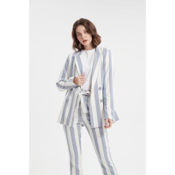 women stripe blazer,slim fit women suit blazer