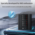 NAS Intel N100 6-сильная сеть прикрепленного корпуса хранения