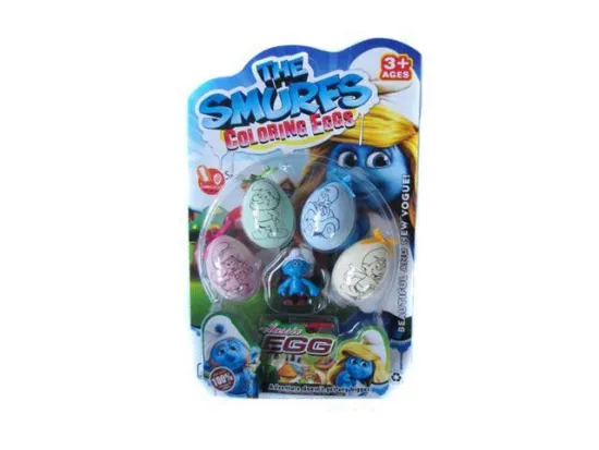 4 PCS SMURFS EGGS+DOLL SUIT
