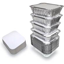 Wegwerp voedselcontainers van aluminiumfolie