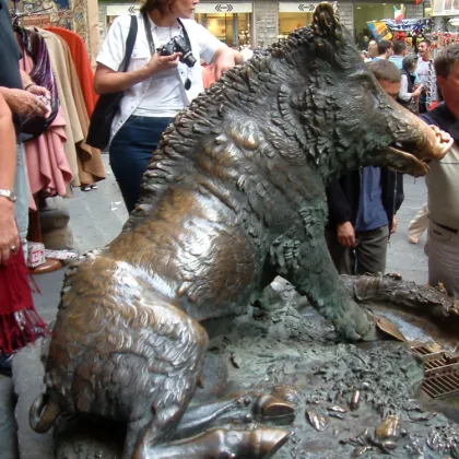 Western garden popular bronze plush wild boar statue for sale