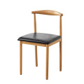 Commercial Leather Padded Dining Chairs with wood