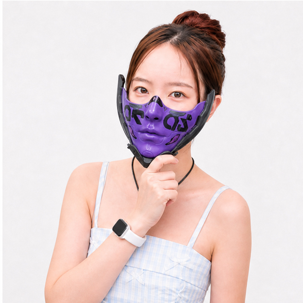Cyberpunk Half Face Cosplay Mask