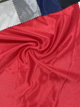 100% Polyester Red Smooth Breathable Knitted Fabric