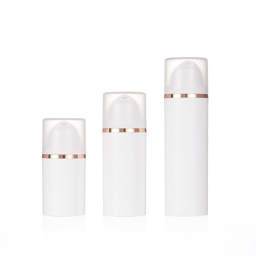 PP Airless Vacuum Pump Bottles with Gold Ring