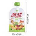 Baby Reusable Food Supplement Bag Homemade Puree Portable Fruit And Vegetable Food Pouch Milk Bag Milk Bag 8 Pack