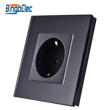 crystal glass panel socket with usb modular socket free matching golden color